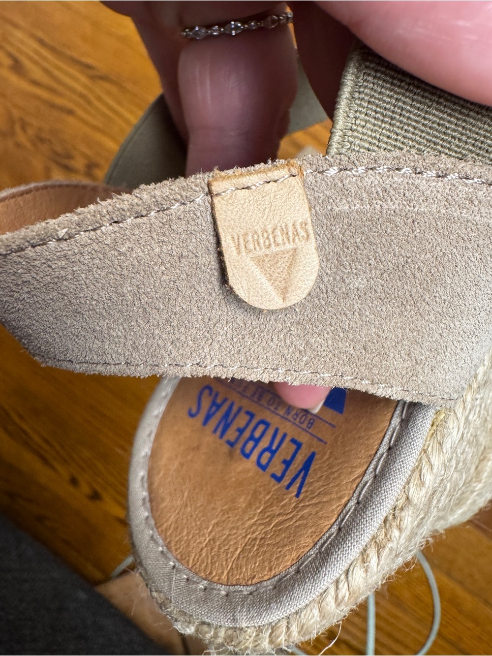 EUC Verbenas Spain Espadrille Wedge Sandals Suede Elastic 9.5 - Picture 5 of 14